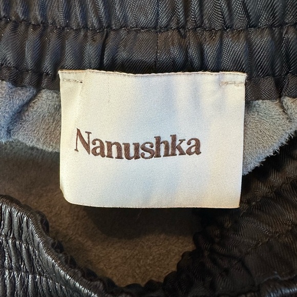 Nanushka Odessa Vegan Leather Wide Leg Pants L - Picture 5 of 8